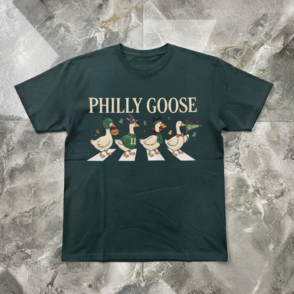 Philly Goose Football Philadelphia Geese Abbey Road Halloween T-Shirt